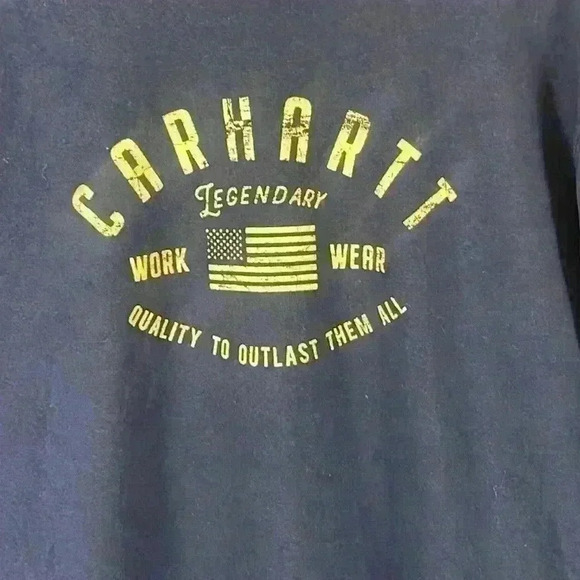 Carhartt Navy Blue Long Sleeve TShirt Men’s size XL - Picture 2 of 10